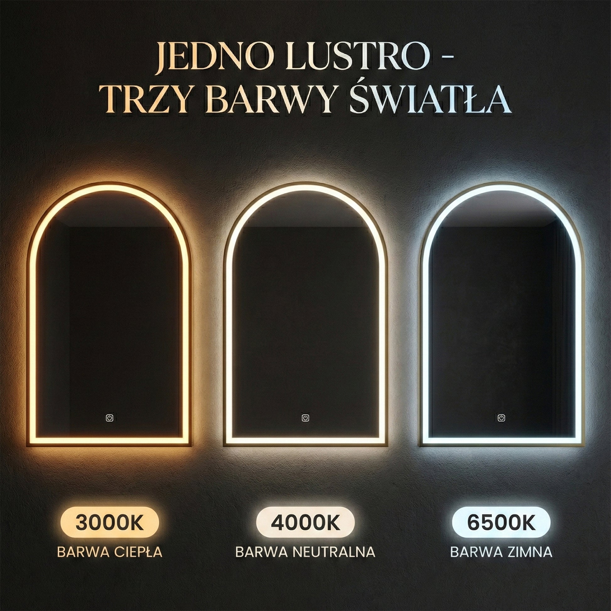 Spiegel LED 60x100cm DART GOLD  5
