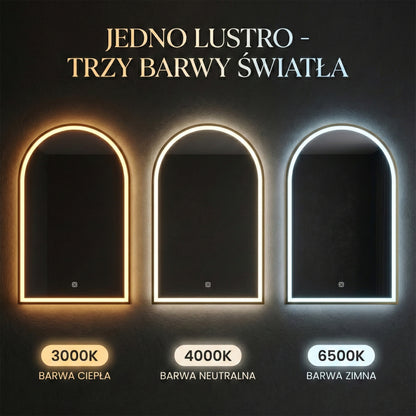 Spiegel LED 60x100cm DART GOLD  5