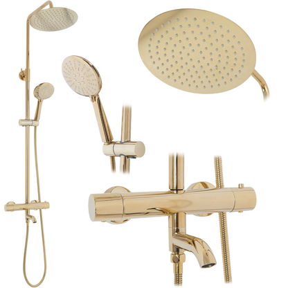 Thermostat Duschset Lungo Gold  1