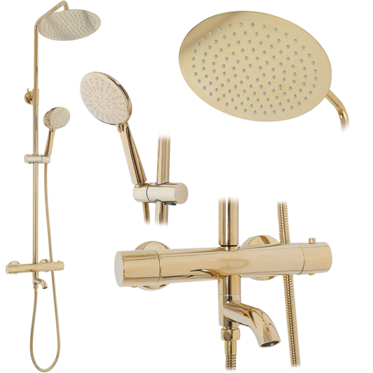 Thermostat Duschset Lungo Gold  1