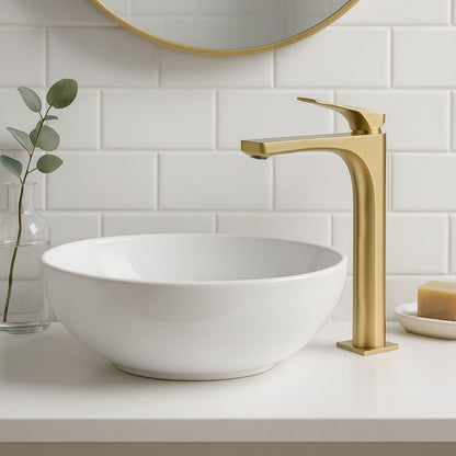 Waschbeckenarmatur Rea Joe Brush Gold High  2