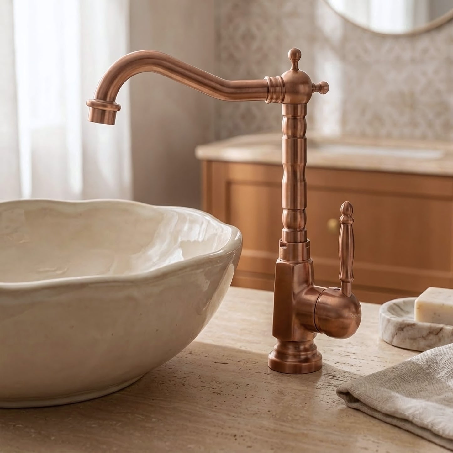 Waschbeckenarmatur Rea Bona Brush Copper High  5