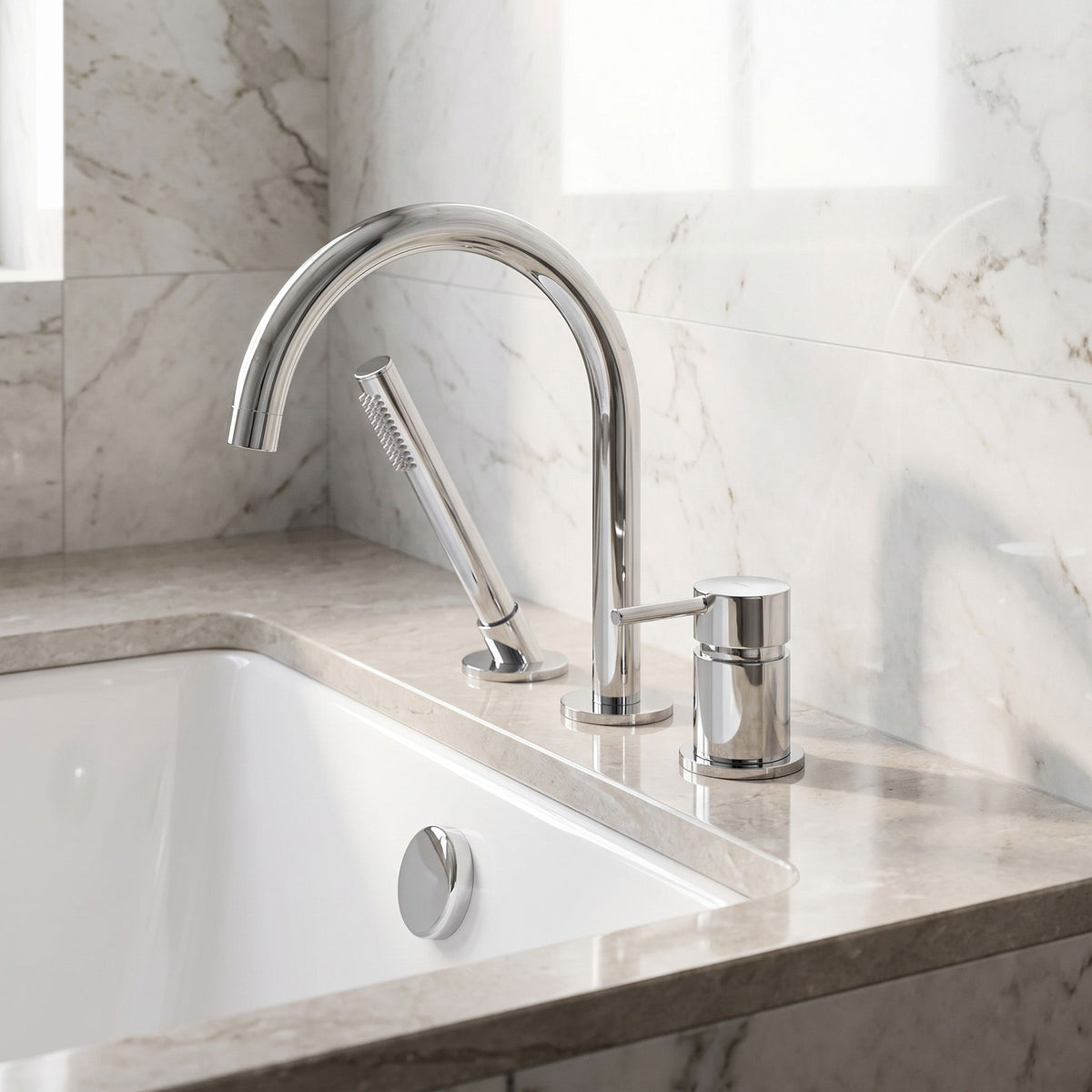 3-Loch-Badewannenarmatur Rea Lungo Chrome 8