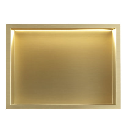 Wandeinbau-badezimmerregal Led 30x45 Brush Gold  3