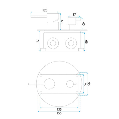 Unterputz Duschset Rea Lungo Diamond Copper + Box  8