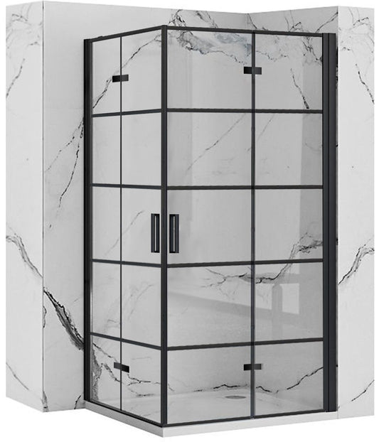 Duschkabine Rea Molier Black Double 80x80  1