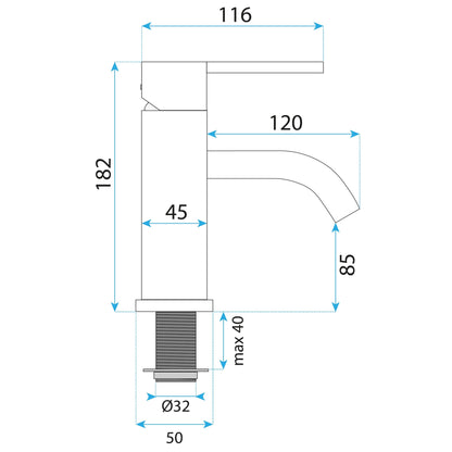 Waschbeckenarmatur Rea Foster Gold Brush Low  7