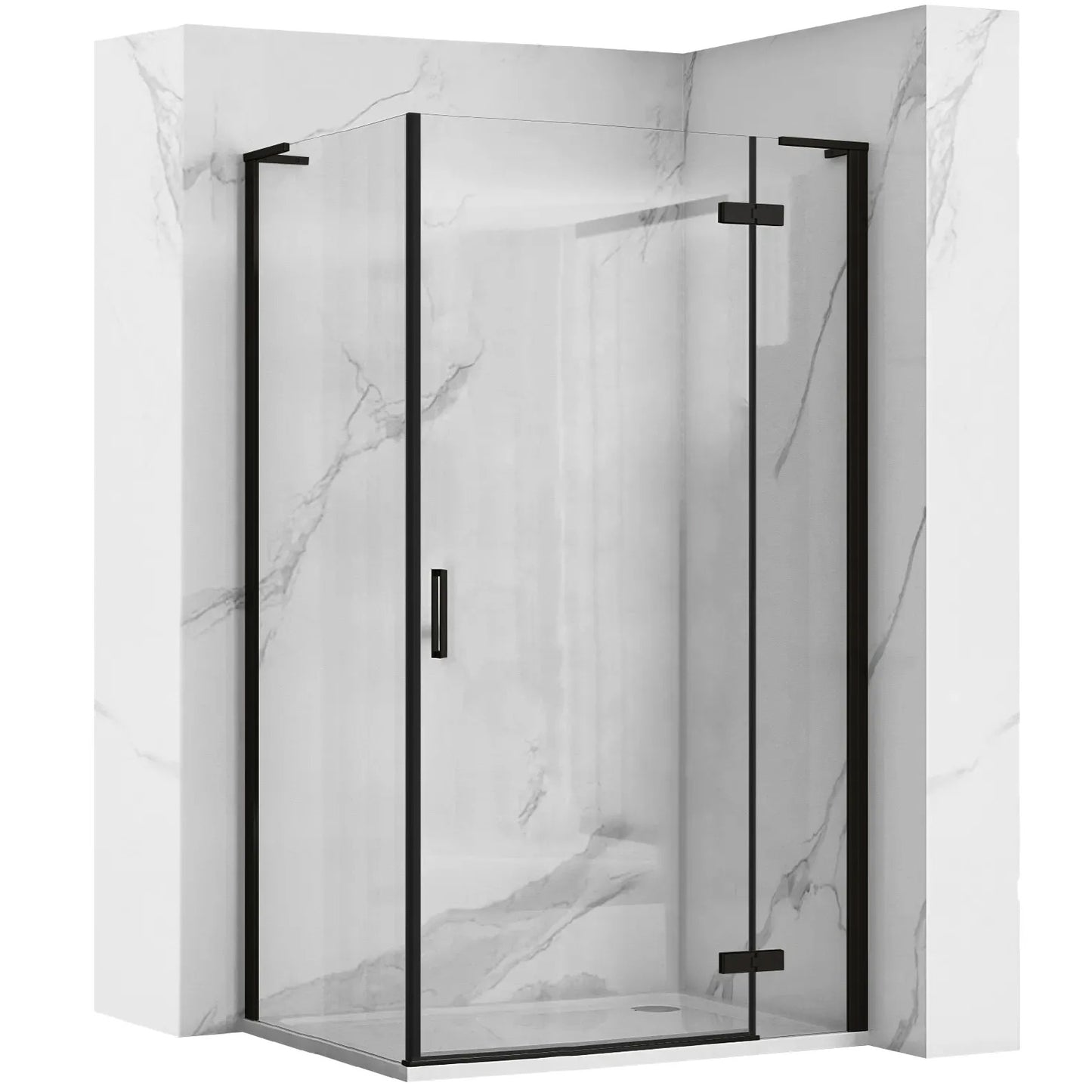 Duschkabine REA Hugo Black 100x90  1
