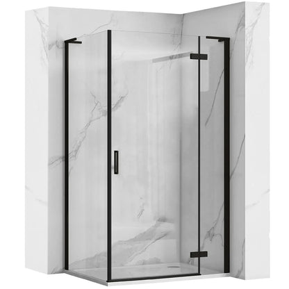Duschkabine REA Hugo Black 100x90  1