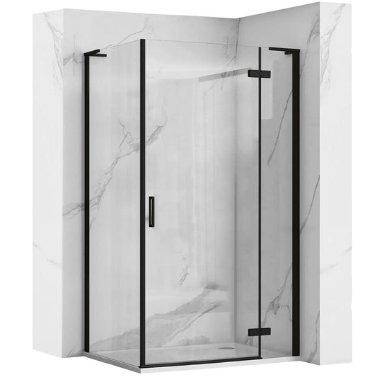 Duschkabine REA Hugo Black 100x90  1