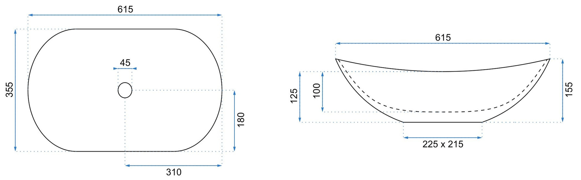 Aufsatzwaschbecken Rea Royal Powder Pink Matt  6