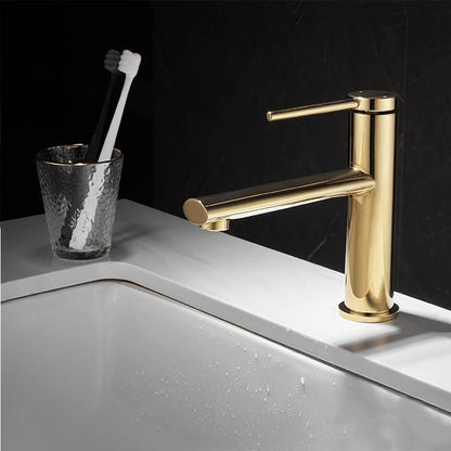 Waschbeckenarmatur REA OVAL GOLD low  2