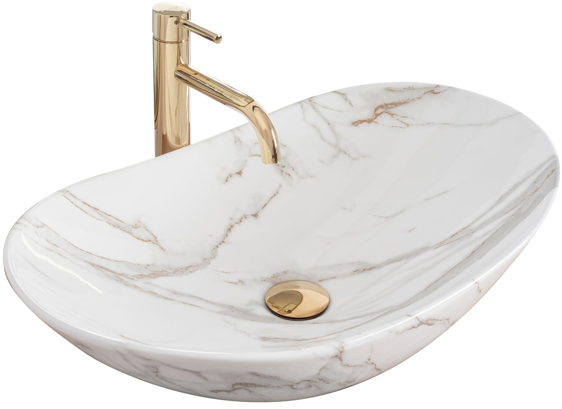 Aufsatzwaschbecken Rea Royal Shiny Aiax Marmor 1