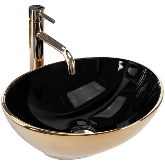 Aufsatzwaschbecken Rea Sofia in Black Gold  1