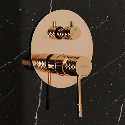 Unterputz Duschset Rea Lungo Diamond Copper + Box  2