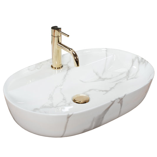 Aufsatzwaschbecken REA Aura 61 Marmo Shiny  1