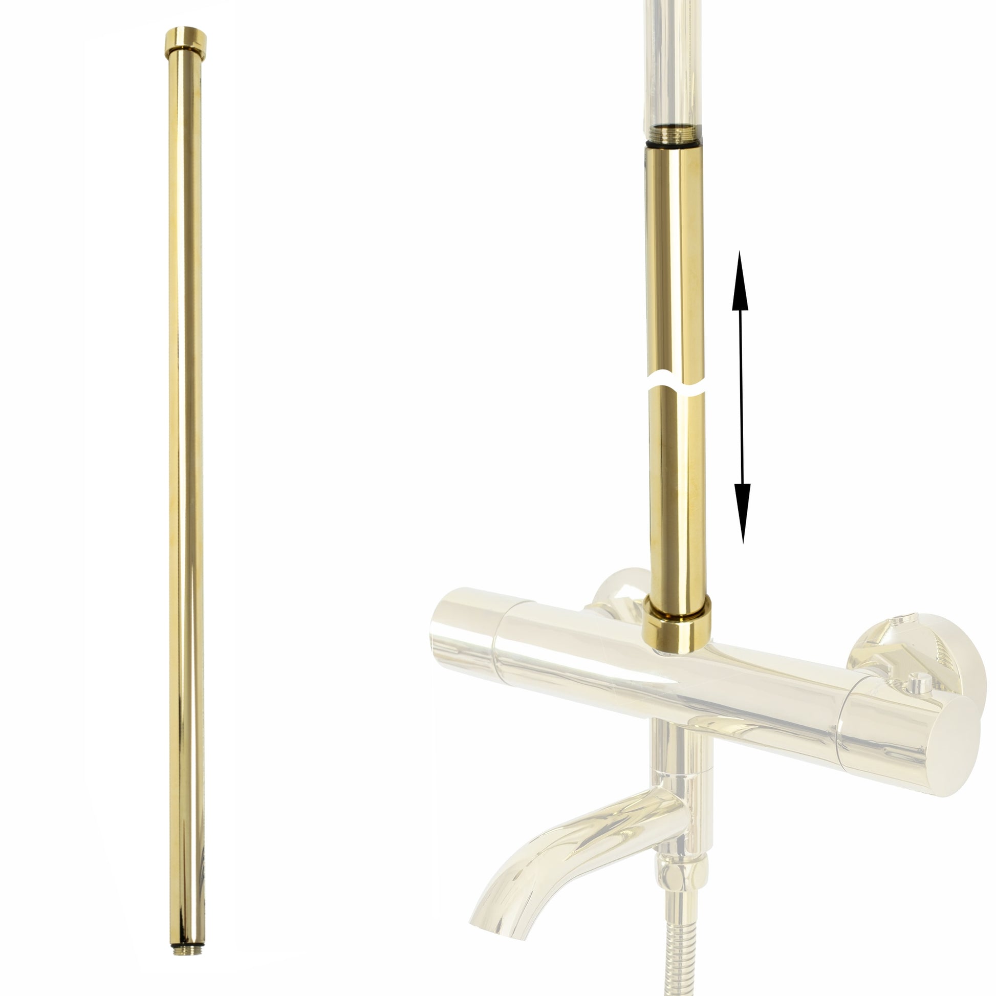 Verlängerung Für Bade-duschgarnitur Gold 60cm  1