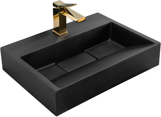 Waschbecken Konglomerat GOYA Black Matt 50 cm 1