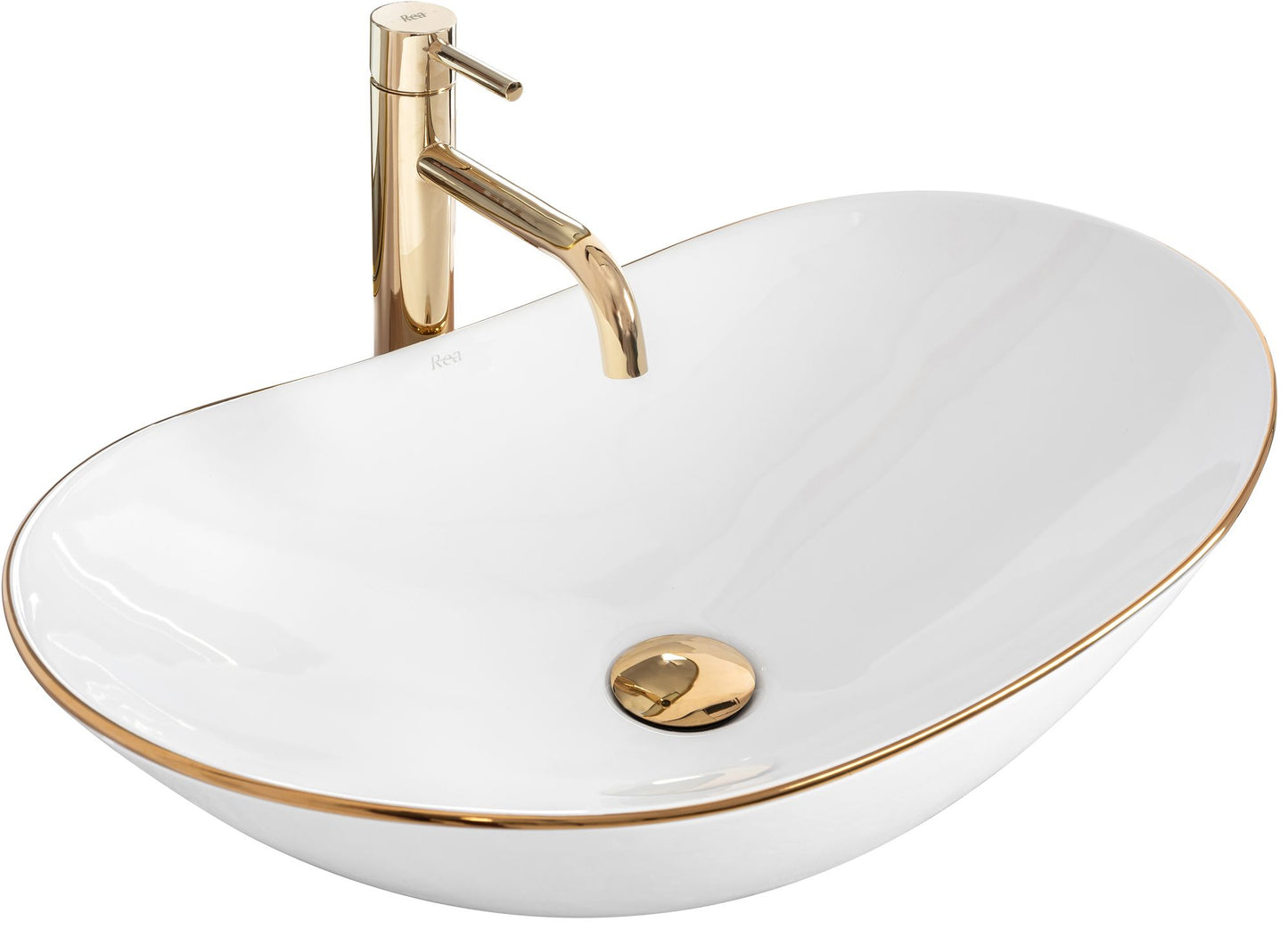 Aufsatzwaschbecken Rea Royal Gold Edge 1