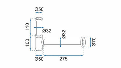 Waschbecken-Siphon Klik-Klak Universal REA Gold MAT  3