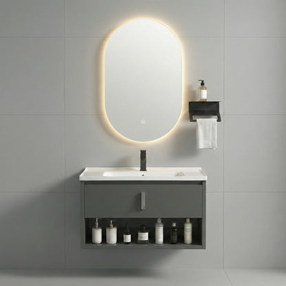 Badezimmermöbel-Set mit Waschbecken Toledo 60cm Grey  1