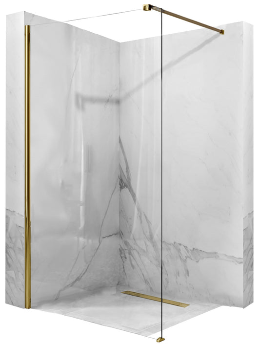 Duschwand Rea Aero Gold 100 Walk In  1