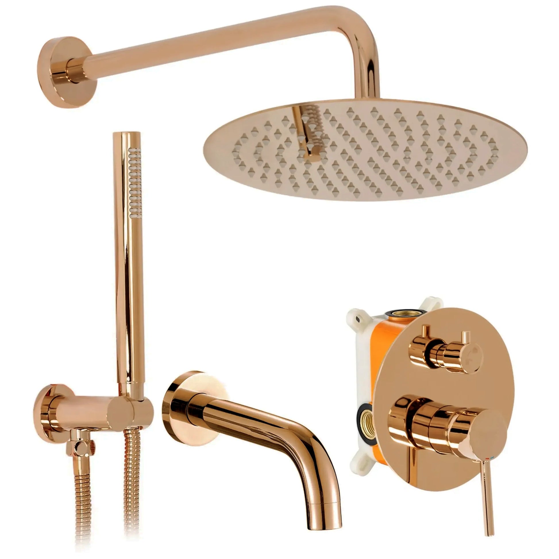 Unterputz Wannen-/Duschset Lungo Copper  + BOX  1