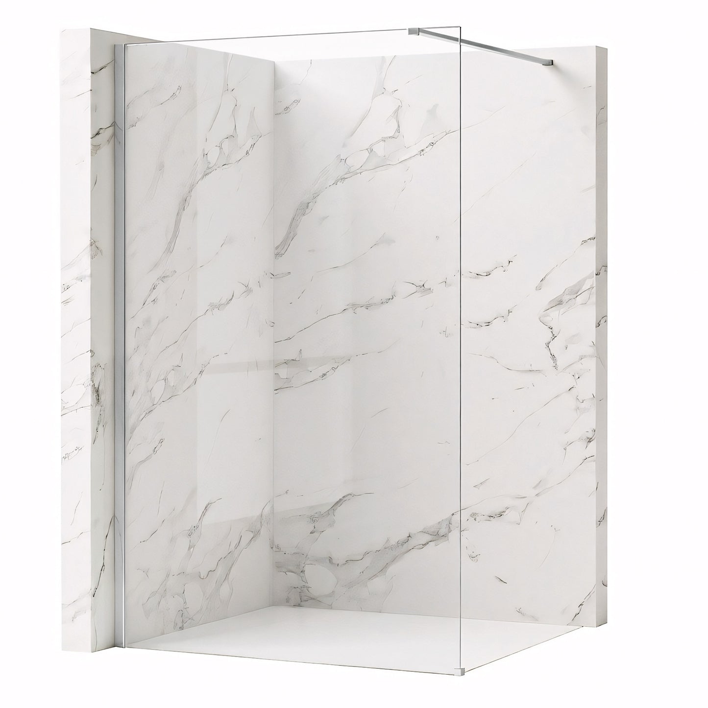 Duschwand Rea Flexi Transparent / Chrome 120  7