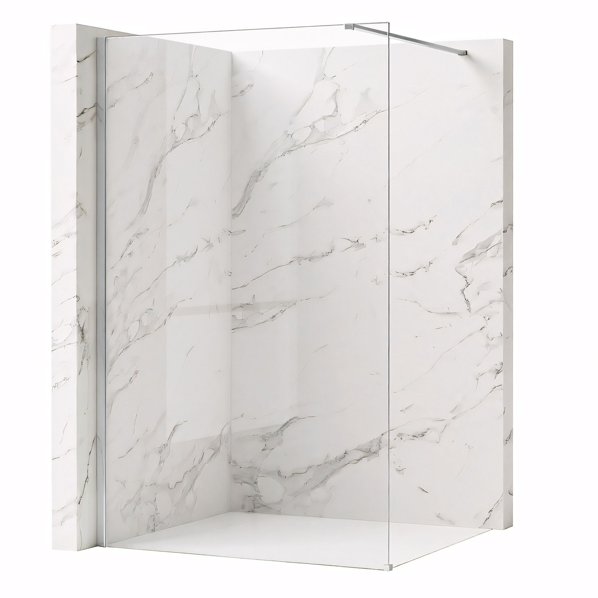 Duschwand Rea Flexi Transparent / Chrome 120  7