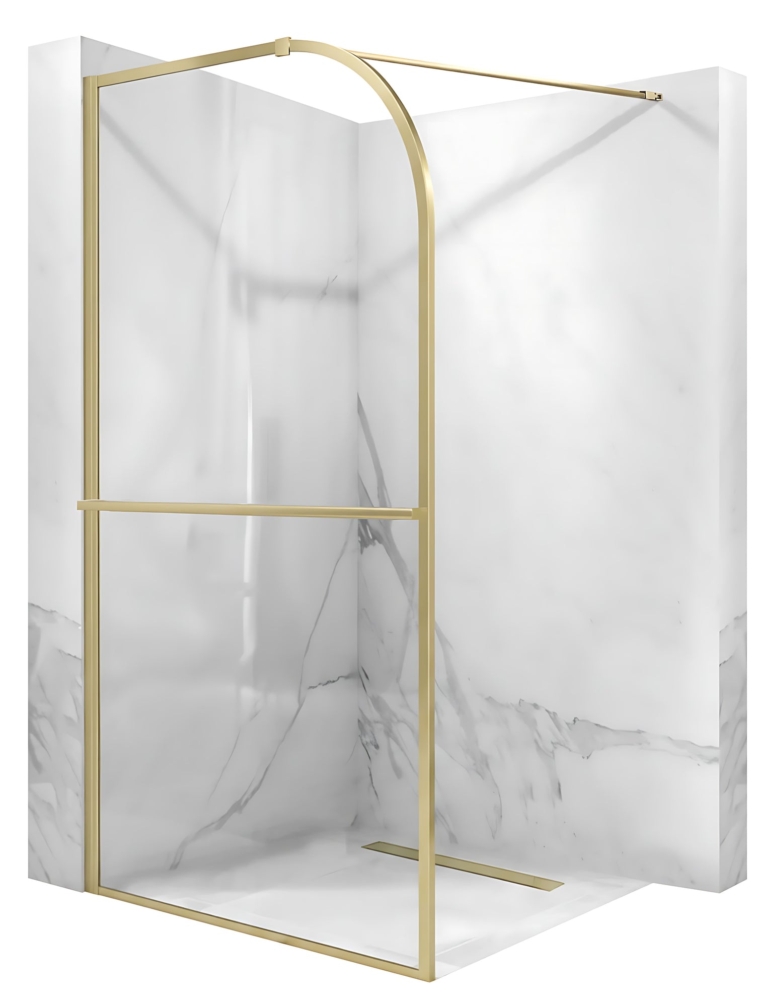 Duschwand Rea Sky Brush Gold 120  2