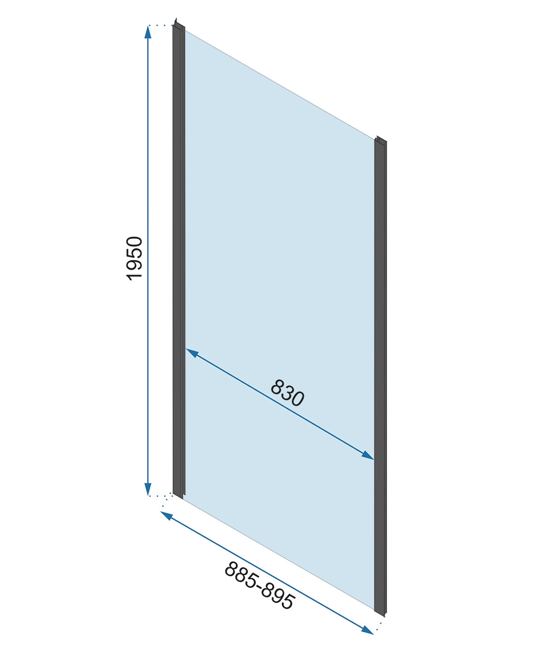 Duschkabine REA Rapid Swing Chrome Wandmontage 100 x 80 9