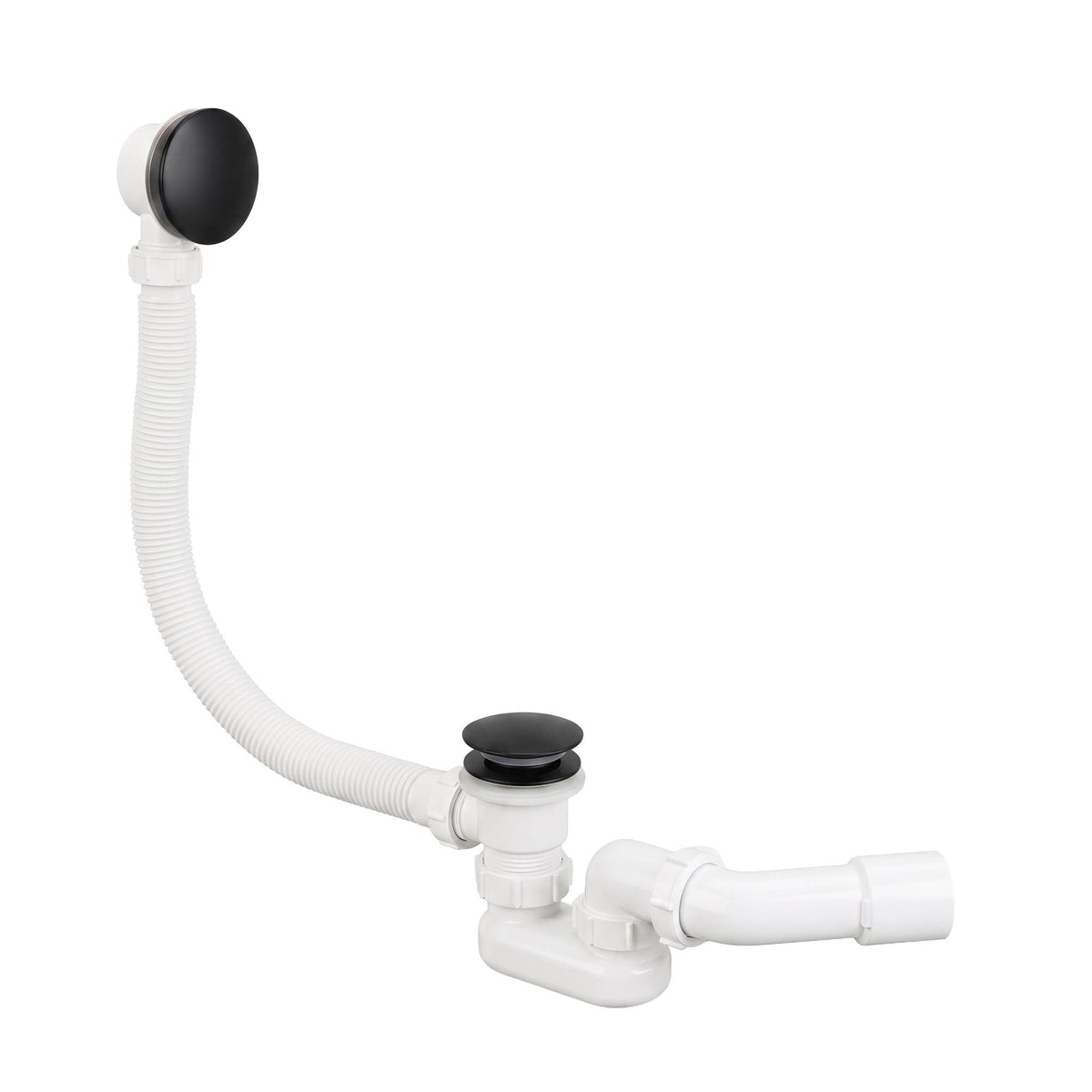 Badewannensiphon Rea Mit Klick-Klack-Ablaufventil Black 8