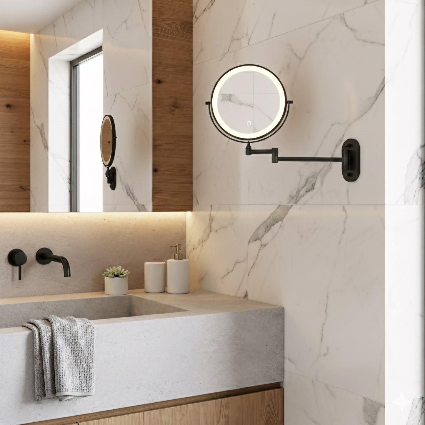 Spiegel LED Glow Black  9
