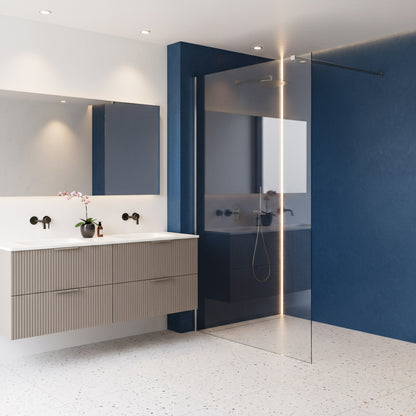 Duschwand Rea Flexi Transparent / Chrome 130  7