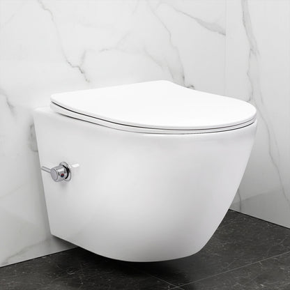 wandhängendes WC REA Carlo Lux Rimless mit Bidetfunktion  1