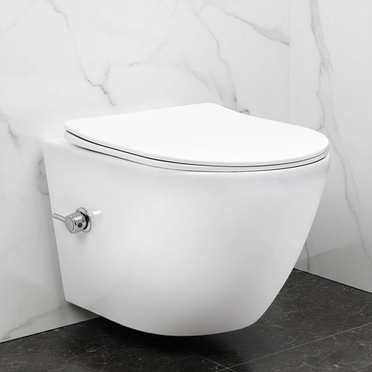 wandhängendes WC REA Carlo Lux Rimless mit Bidetfunktion  1