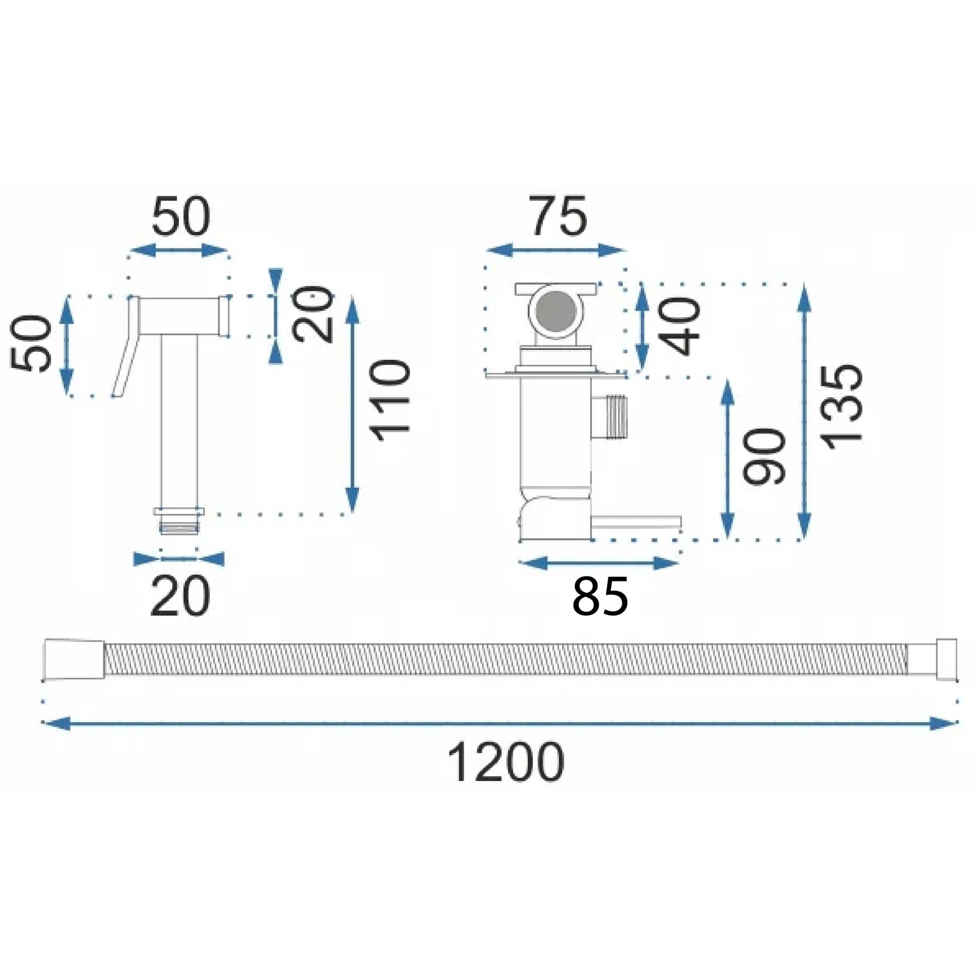 Bidetarmatur Lungo Loop Diamond Gold  8