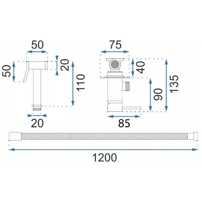 Bidetarmatur Lungo Loop Diamond Gold  8