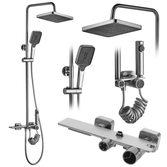 Duschgarnitur REA HELIX  Nickel Brush INOX  1