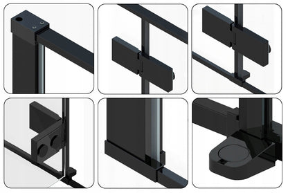 Duschtür FARGO BLACK MAT 120  3