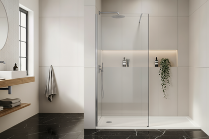 Duschwand Rea Flexi Transparent / Chrome 80  6