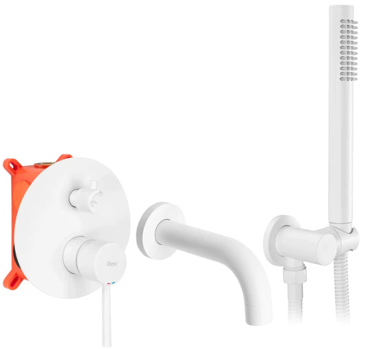 Wannenarmatur  Rea Lungo White + Box  1