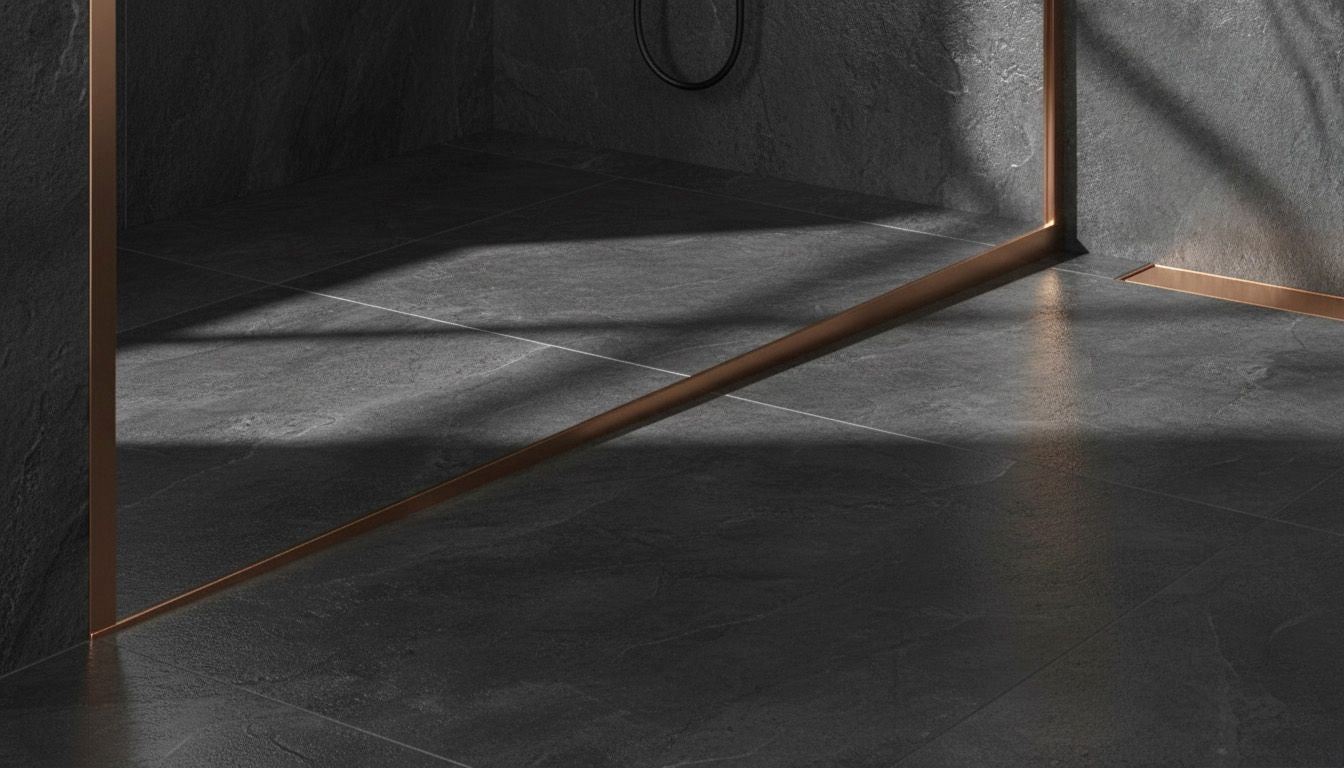 Gefälleprofil 120cm Brush Copper rechte 5