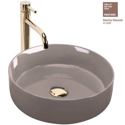 Aufsatzwaschbecken Rea Sami Beige Shiny  1
