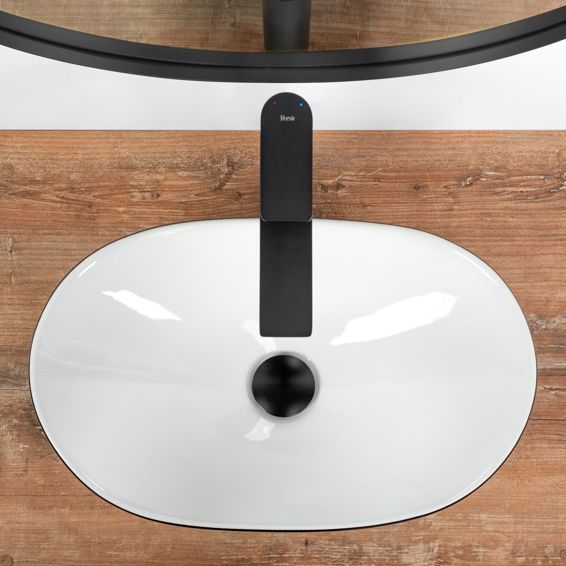 Aufsatzwaschbecken REA Royal Mini Black White  4
