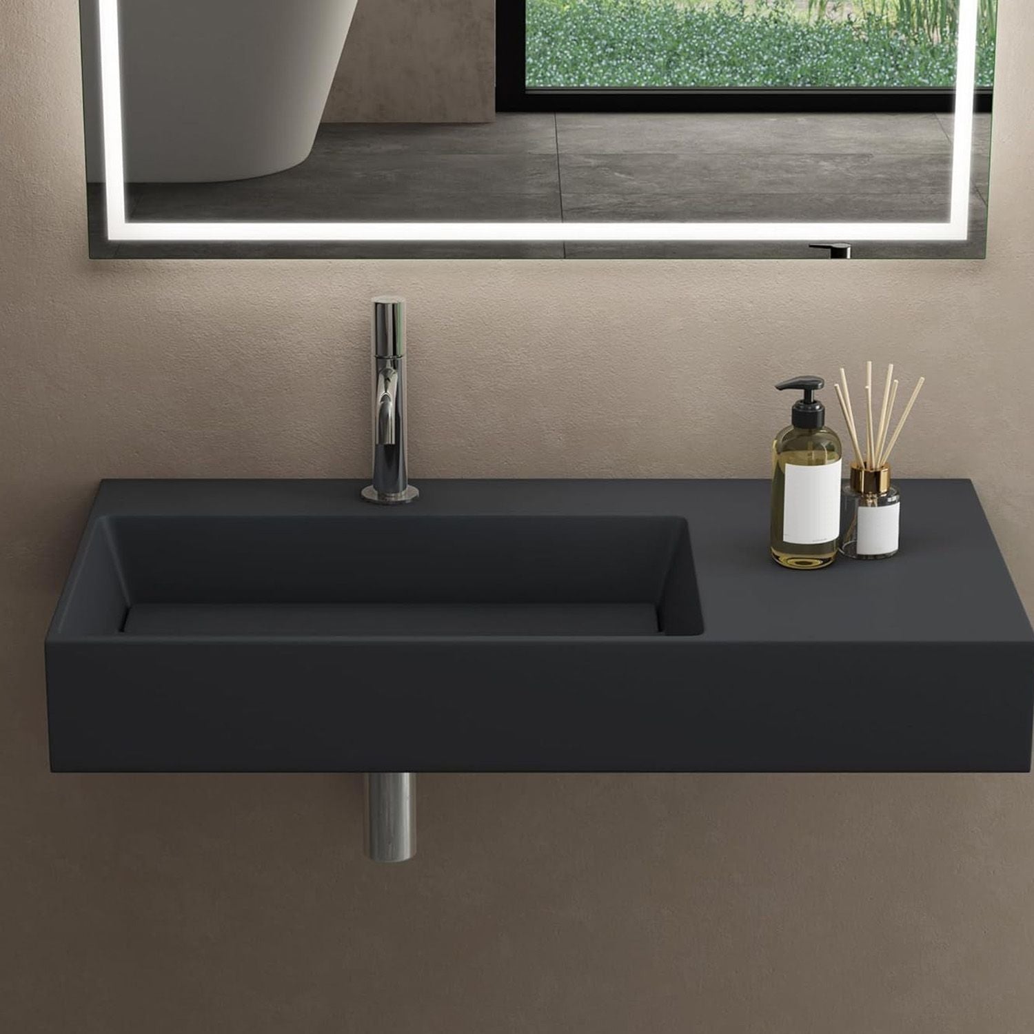 Waschbecken Konglomerat Archi 90 CM Grey MATT 4