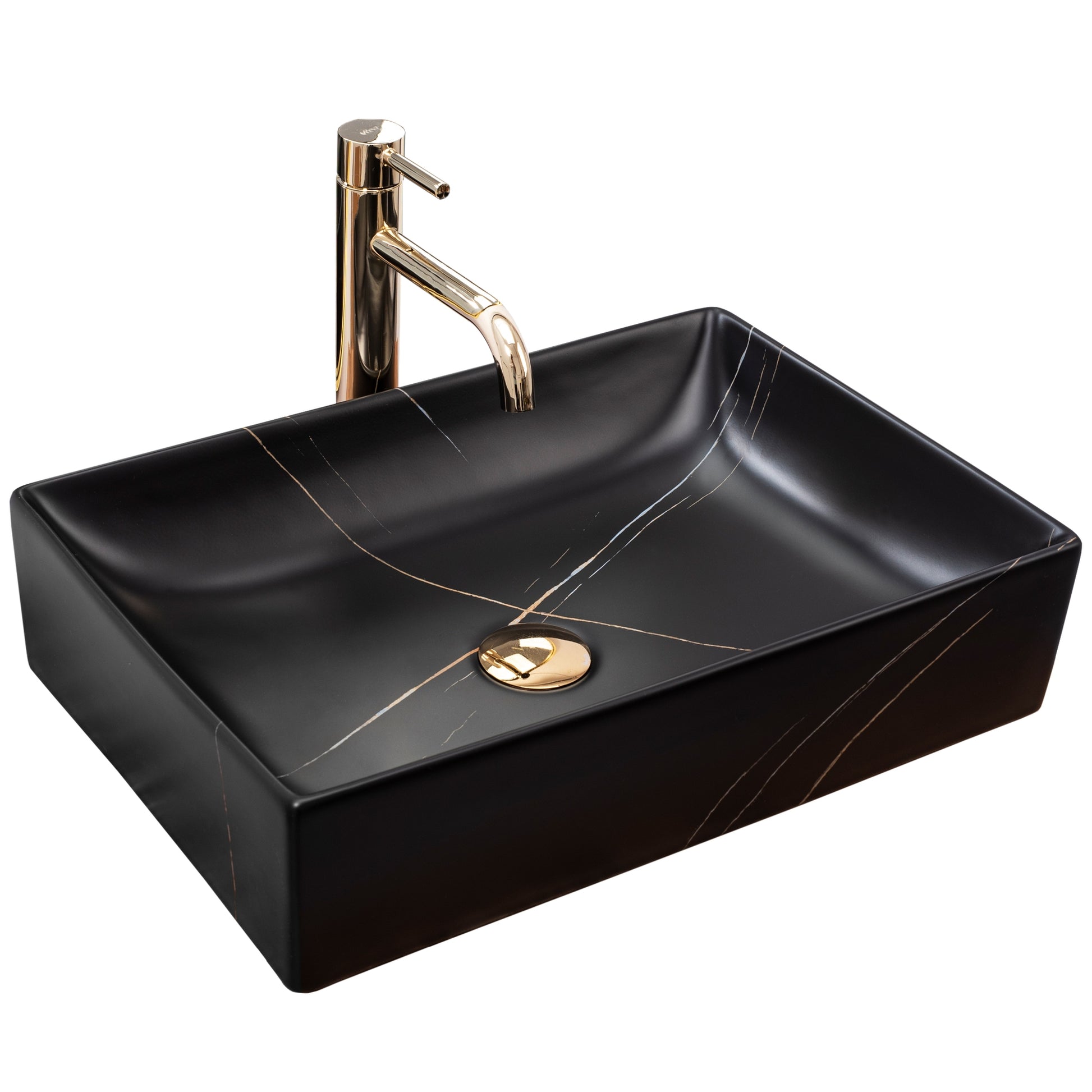 Aufsatzwaschbecken REA Inga Black Marble Mat  1