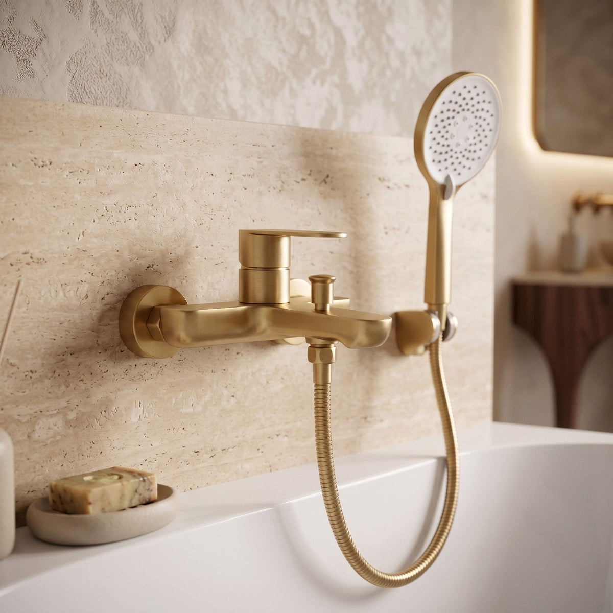 Wannenarmatur REA Logan Brush Gold 3