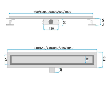 Duschrinne Rea Neox Titan 80 12