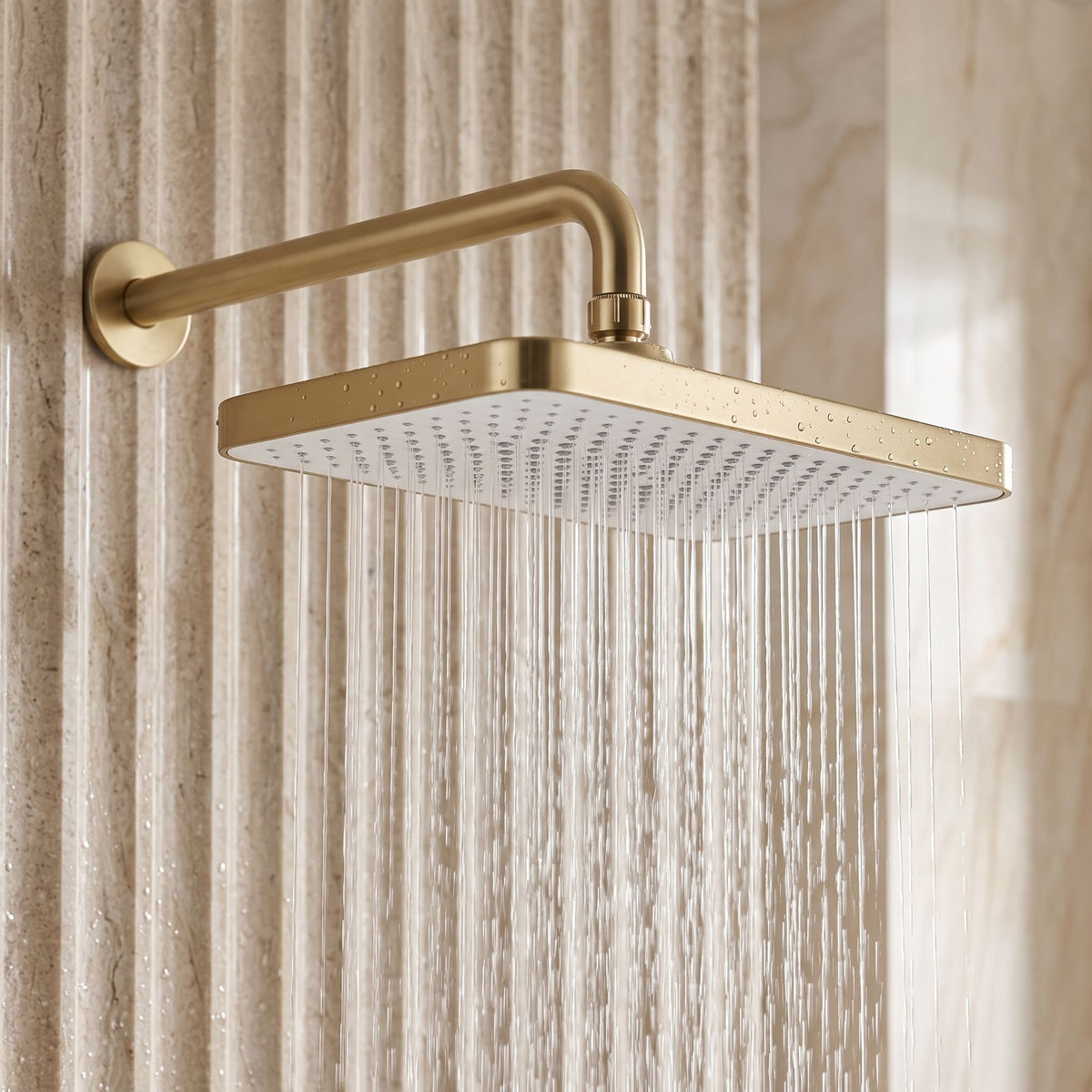 Rechteckige Regendusche REA JS-032 Brushed Gold 9